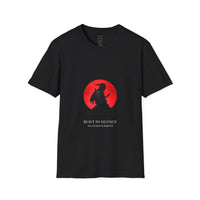 Samurai Silhouette – Red Moon Tee | Aurora Bloom Crafts