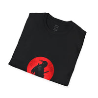 Samurai Silhouette – Red Moon Tee | Aurora Bloom Crafts