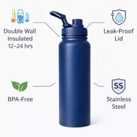 Stainless Steel Water Bottle 1000ml | Leak-Proof