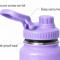 Stainless Steel Insulated Water Bottle 1000ml | Leak-Proof & BPA-Free - Aurora Bloom Crafts