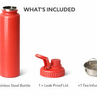 Stainless Steel Insulated Water Bottle 1000ml | Leak-Proof & BPA-Free - Aurora Bloom Crafts