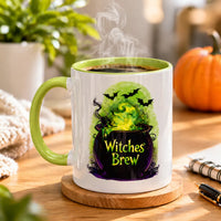 “Witches Brew” Halloween Mug – Spooky Cauldron Coffee Cup (11oz)