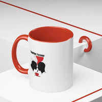 Couple Mug – Romantic Coffee Cup with Red Accent