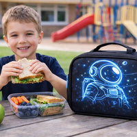 Astronaut Insulated Lunch Bag – Back to School (Blue / Green / Pink) - Aurora Bloom Crafts