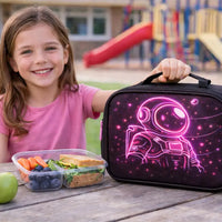 Astronaut Insulated Lunch Bag – Back to School (Blue / Green / Pink) - Aurora Bloom Crafts