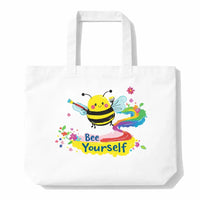 Bee Yourself canvas tote bag eco-friendly reusable shopping bag