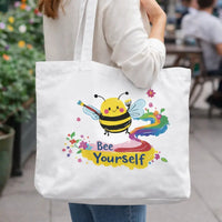 Bee Yourself canvas tote bag eco-friendly reusable shopping bag