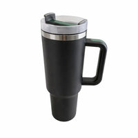 40oz Insulated Tumbler with Handle | Stainless Steel Travel Mug - Aurora Bloom Crafts