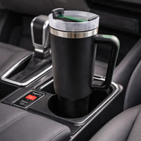 40oz Insulated Tumbler with Handle | Stainless Steel Travel Mug - Aurora Bloom Crafts