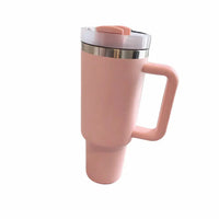 40oz Insulated Tumbler with Handle | Stainless Steel Travel Mug - Aurora Bloom Crafts