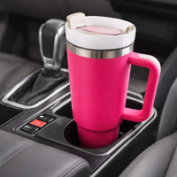 40oz Insulated Tumbler with Handle | Stainless Steel Travel Mug - Aurora Bloom Crafts