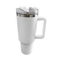 40oz Insulated Tumbler with Handle | Stainless Steel Travel Mug - Aurora Bloom Crafts