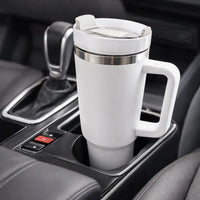 40oz Insulated Tumbler with Handle | Stainless Steel Travel Mug - Aurora Bloom Crafts