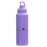 Lavender Stainless Steel Water Bottle – 1L Insulated, “Hydrate. Hustle. Repeat.” Engraving – BPA-Free, Leakproof, Motivation