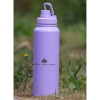 Lavender Stainless Steel Water Bottle – 1L Insulated, “Hydrate. Hustle. Repeat.” Engraving – BPA-Free, Leakproof, Motivation