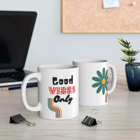 Aurora Bloom Crafts Good Vibes Only Mug - Positive Vibes Drinking Mug