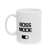 Ceramic Motivational Mug - Boss Mode - Aurora Bloom Crafts