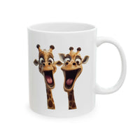 Cute Animal Lover Mug with Giraffes Design - Aurora Bloom Crafts