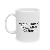 Funny Frog Coffee Mug - Hoppin' Into My Day After Coffee - Aurora Bloom Crafts