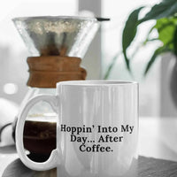 Funny Frog Coffee Mug - Hoppin' Into My Day with Coffee Fun