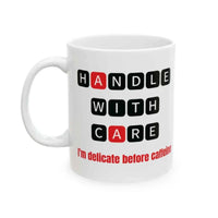 Funny Kangaroo Mug - Careful Handling Design for Humor Lovers