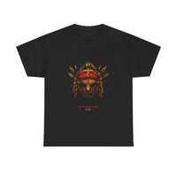 Warrior Tribe T-Shirt - Warrior Mask -Oversized - Aurora Bloom Crafts