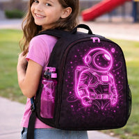 AuroraBloomCraft Astronaut Backpack – Back to School (Blue / Green / Pink) - Aurora Bloom Crafts