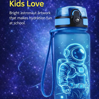 Cosmic Explorer Kids Water Bottle 500ml | BPA-Free Tritan Bottle - Aurora Bloom Crafts