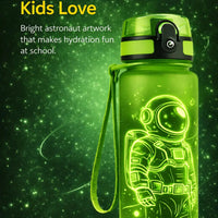 Cosmic Explorer Kids Water Bottle 500ml | BPA-Free Tritan Bottle - Aurora Bloom Crafts