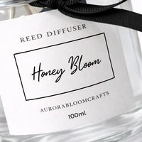 Aurora Bloom Crafts Reed Diffuser – Honey Bloom (100ml)