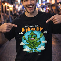 High on Life – Smiling Leaf Tee | Aurora Bloom Crafts