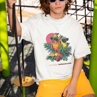 Bold Parrot Print “Summer Shenanigans” Tee – Oversized & Unisex