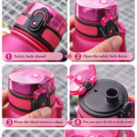 Cosmic Explorer Kids Water Bottle 500ml | BPA-Free Tritan Bottle - Aurora Bloom Crafts