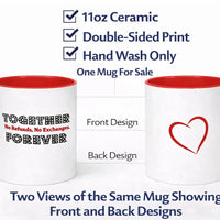 Together Forever funny couples mug 11oz ceramic coffee mug