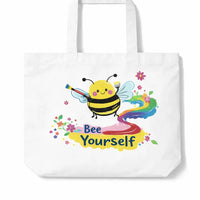 Bee Yourself canvas tote bag eco-friendly reusable shopping bag