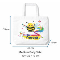 Bee Yourself canvas tote bag eco-friendly reusable shopping bag