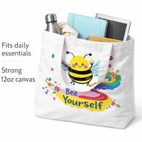 Bee Yourself canvas tote bag eco-friendly reusable shopping bag