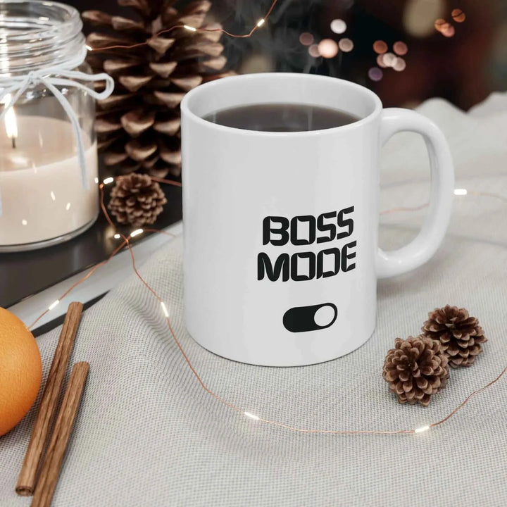 Ceramic Motivational Mug - Boss Mode for Inspiration
