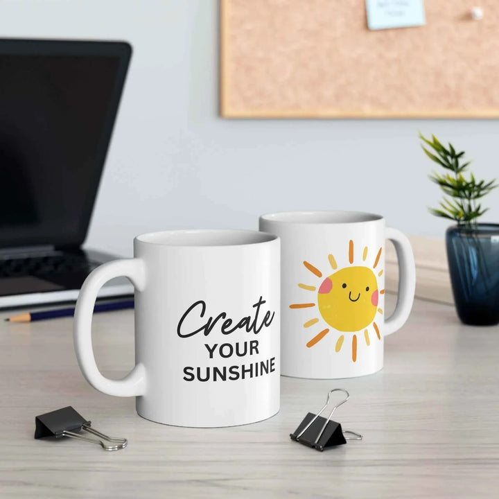Motivational Coffee Mug - Create Your Sunshine for Daily Inspiration