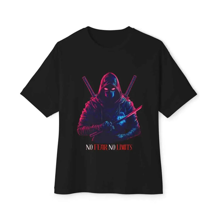 No Fear No Limits Samurai Warrior T-Shirt - Oversized Elegance
