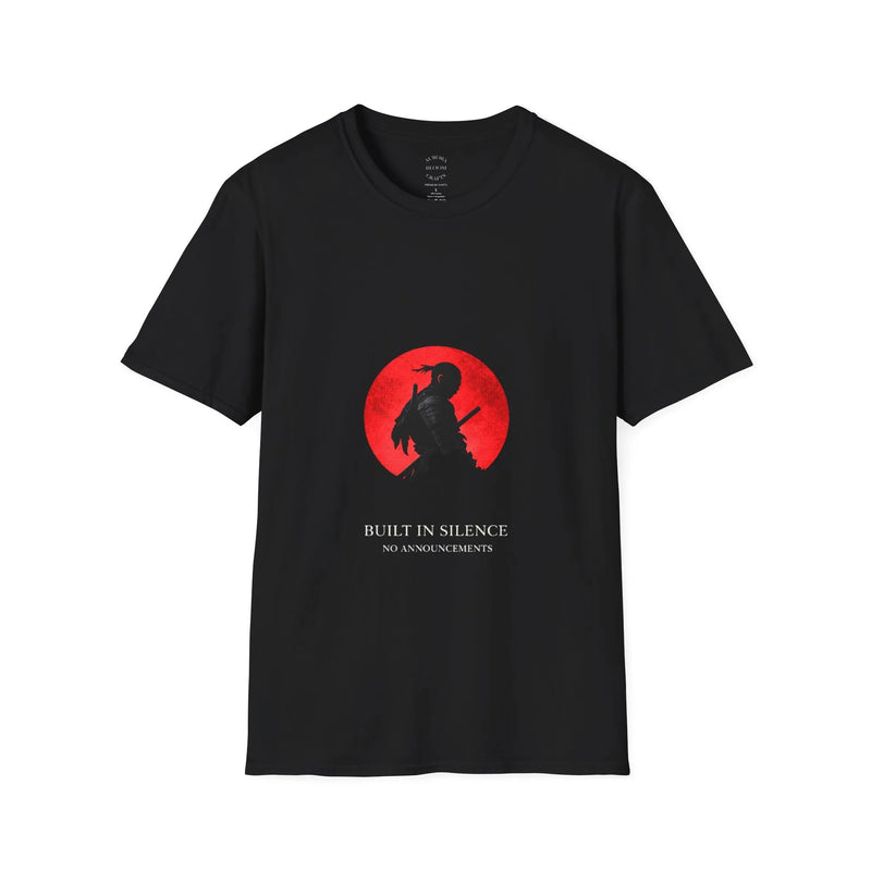 Samurai Silhouette – Red Moon Tee | Aurora Bloom Crafts