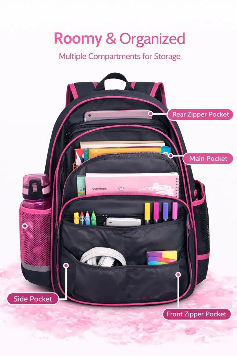 AuroraBloomCraft Astronaut Backpack – Back to School (Blue / Green / Pink) - Aurora Bloom Crafts