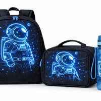 Astronaut Back to School Gift Set – Backpack, Lunch Bag & Water Bottle - Aurora Bloom Crafts