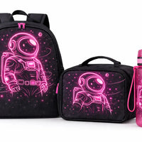 Astronaut Back to School Gift Set – Backpack, Lunch Bag & Water Bottle - Aurora Bloom Crafts