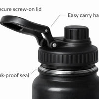 Stainless Steel Insulated Water Bottle 1000ml | Leak-Proof & BPA-Free - Aurora Bloom Crafts