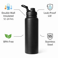 Stainless Steel Insulated Water Bottle 1000ml | Leak-Proof & BPA-Free - Aurora Bloom Crafts