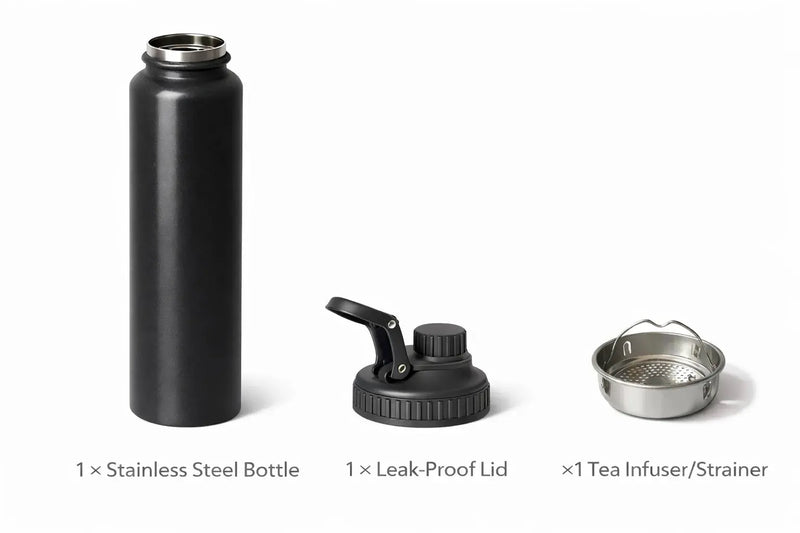 Stainless Steel Insulated Water Bottle 1000ml | Leak-Proof & BPA-Free - Aurora Bloom Crafts