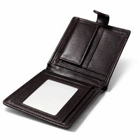 Men’s Leather Wallet | Slim Bifold with ID Window – Tree of Life - Aurora Bloom Crafts