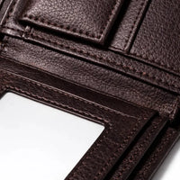 Men’s Leather Wallet | Slim Bifold with ID Window – Tree of Life - Aurora Bloom Crafts