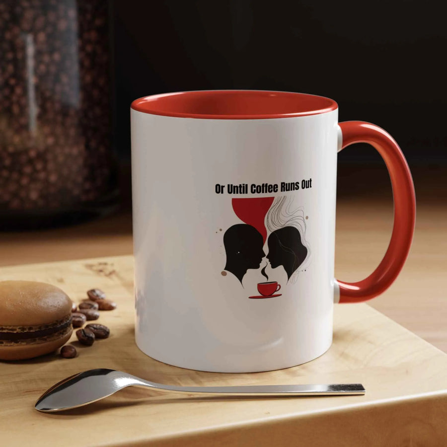 Couple Mug – Romantic Coffee Cup with Red Accent